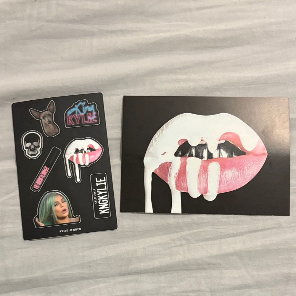 Kylie Cosmetics King Kylie 10th Anniversary Sticker and Package Thank You Card